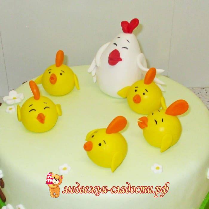 Торт маме на день рождения Курица с цыплятами